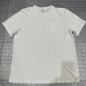 J Crew Classic Fit Broken-In Cotton Pocket Short Sleeve T-Shirt White L